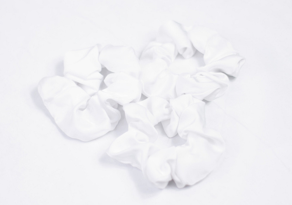 Гумка для волосся шовкова Білий Харків - фото 2