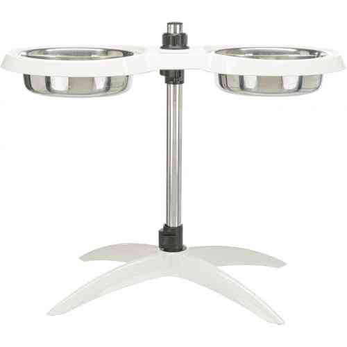 Миски Trixie для собак на регульованій підставці білі меламін/метал 2х2,4 л 25 см Київ