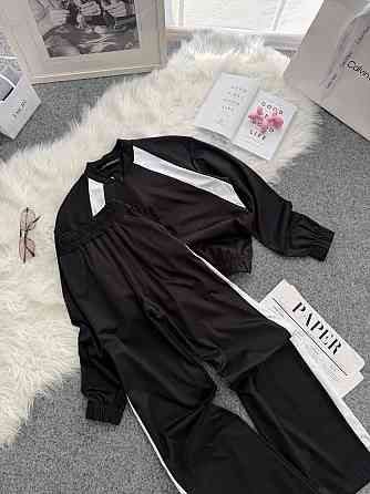 Жіночий прогулянковий костюм-двійка: кофта та штани трикотаж Чорний, 46/48 Одеса