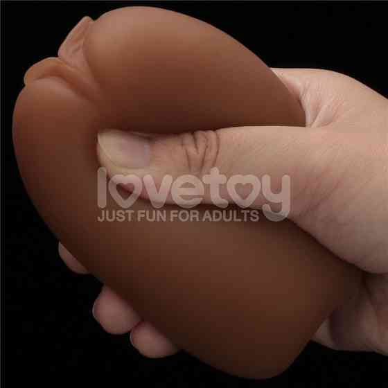 Подвійний мастурбатор вагіна анус SLIDER DOUBLE-ENDED Brown Sex Aura Київ