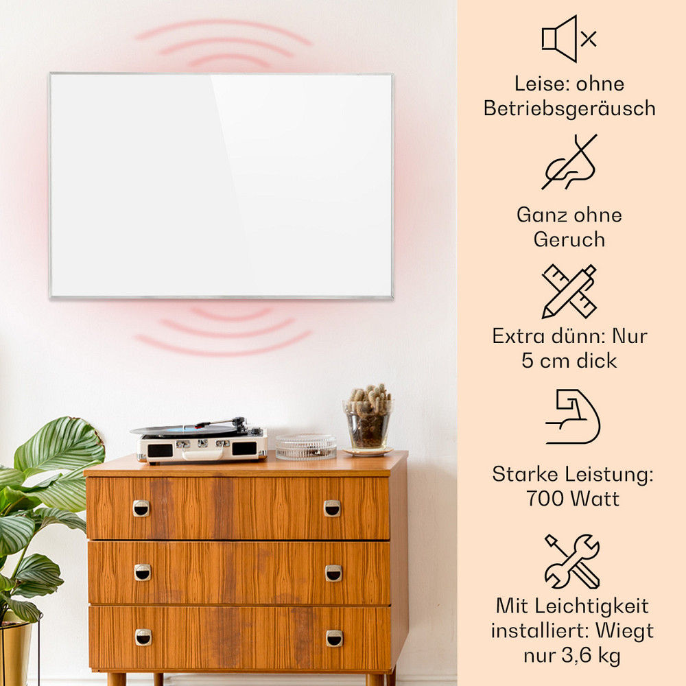 Інфрачервоний нагрівач Wonderwall Smart 80x120 см керування через програму 960 Вт тижневий таймер IP24 Рівне - фото 2