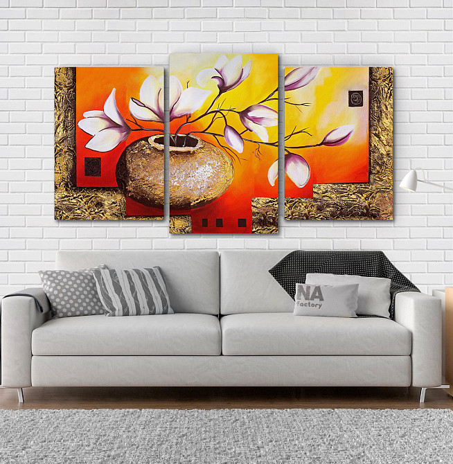 Модульна картина Магнолія Абстракція Art-221_3 Київ - фото 2