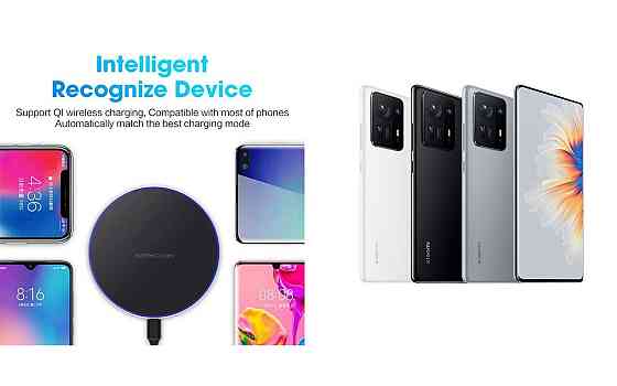 Бездротовий зарядний пристрій Copper до 30W для Samsung Galaxy S22, S22+, S22 Ultra, USB-C, LED Київ