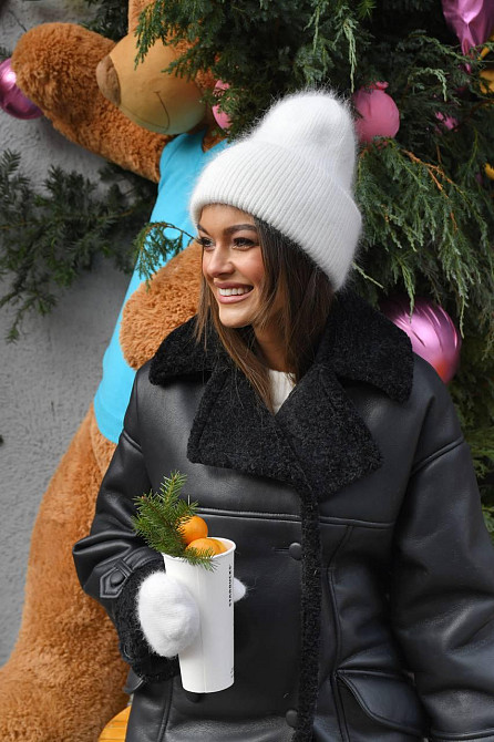 Женская стильная двубортная дубленка под пояс Черный 2, 44/46 Одесса - изображение 3