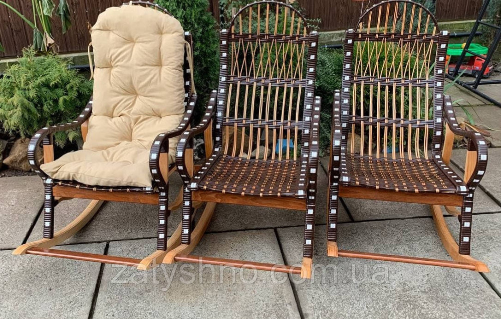 Кресло качалка из лозы для отдыха Киев - изображение 2