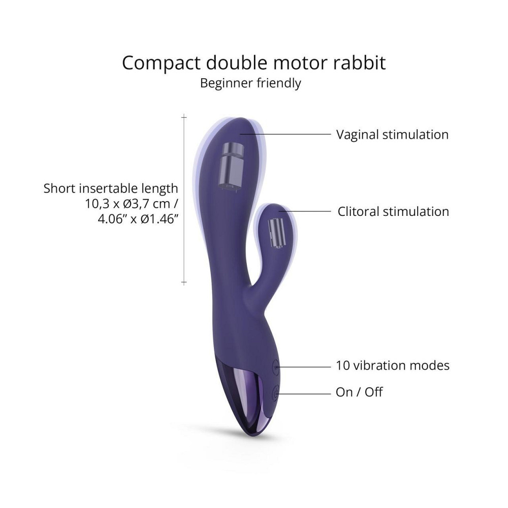 Вібратор-кролик Love To Love FUNKY BUNNY - MIDNIGHT INDIGO Sex Aura Київ - фото 2