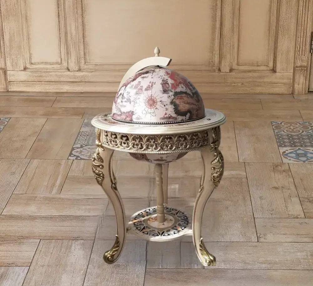 Глобус бар підлоговий 450 мм оздоблений золотом ліпниною Гранд Презент mastersem Київ - фото 2