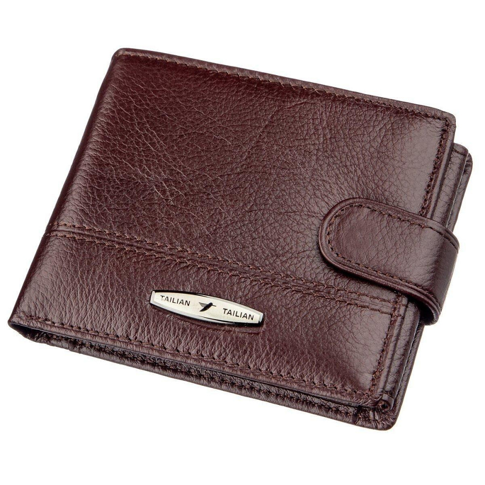 Гаманець чоловічий флотар шкіряний TAILIAN 19004 Темно-коричневий Київ - фото 1