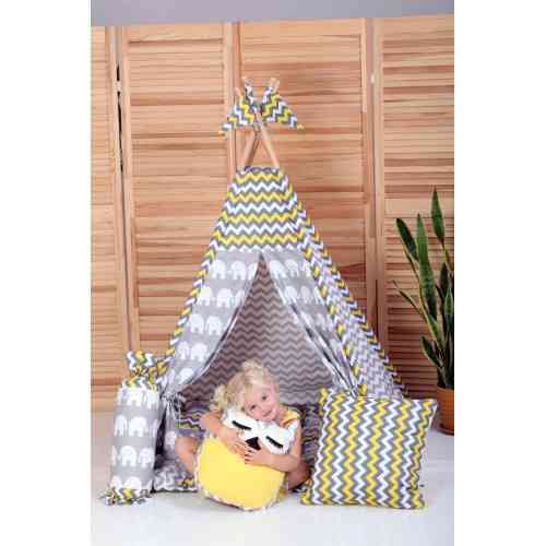 Вігвам Хатка комплект Бонбон Єгипетський з подушками — Великий 150*150 см Київ