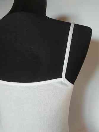 Красива біла бавовняна жіноча майка з мереживом  № 968 vera Славута