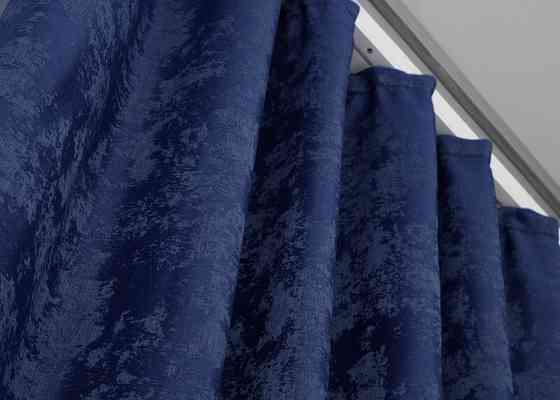 Комплект готових штор VR-Textil Жакард Sultan YL № 1483ш Синій 150х270 см 2 шт (33-0352) Київ