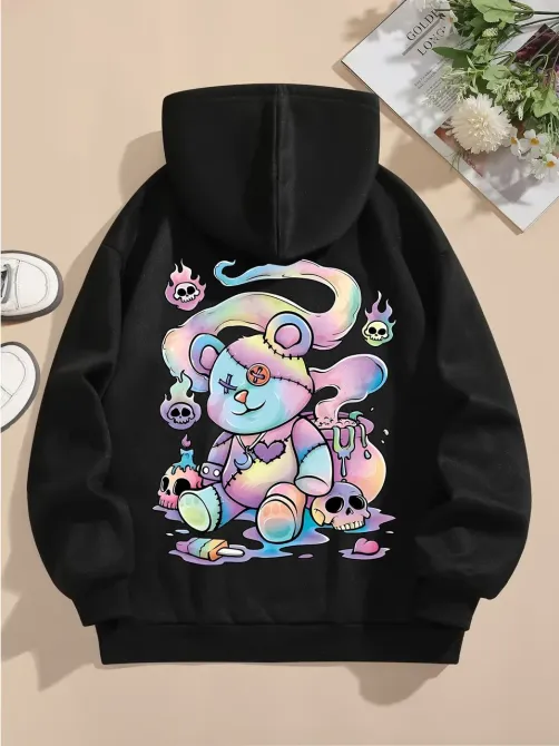 Худі жіноче, світшот чорний, модна толстовка 2700265385 розмір 42 Дніпро - фото 1