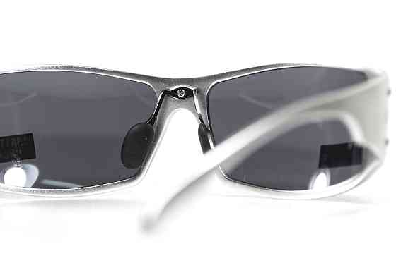 Окуляри захисні Global Vision Bad-Ass-2 Silver (gray), сірі в сріблястій металевій оправі Запоріжжя