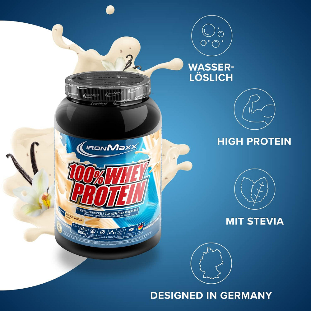 Протеїн Ironmaxx 100% Whey Protein 900 g (French vanilla) Луцьк - фото 3