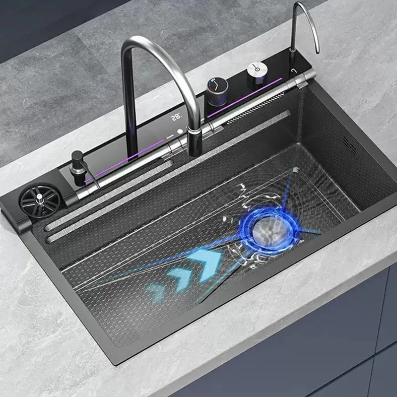 Кухонная раковина водопад Willda,кухонная мойка водопад темно-серая 75х46х22 (354481631) Киев - изображение 2