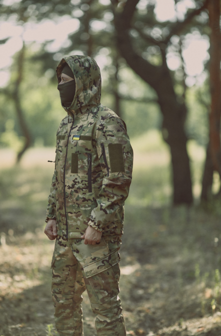 Військова демісезонна куртка Soft Shell мультикам, чоловіча тактична вітрозахисна куртка весна осінь Львів - фото 5