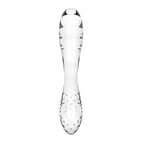 Двосторонній скляний дилдо Satisfyer Dazzling Crystal 1 Transparent, дуже міцний, без стопера Sex Aura Київ