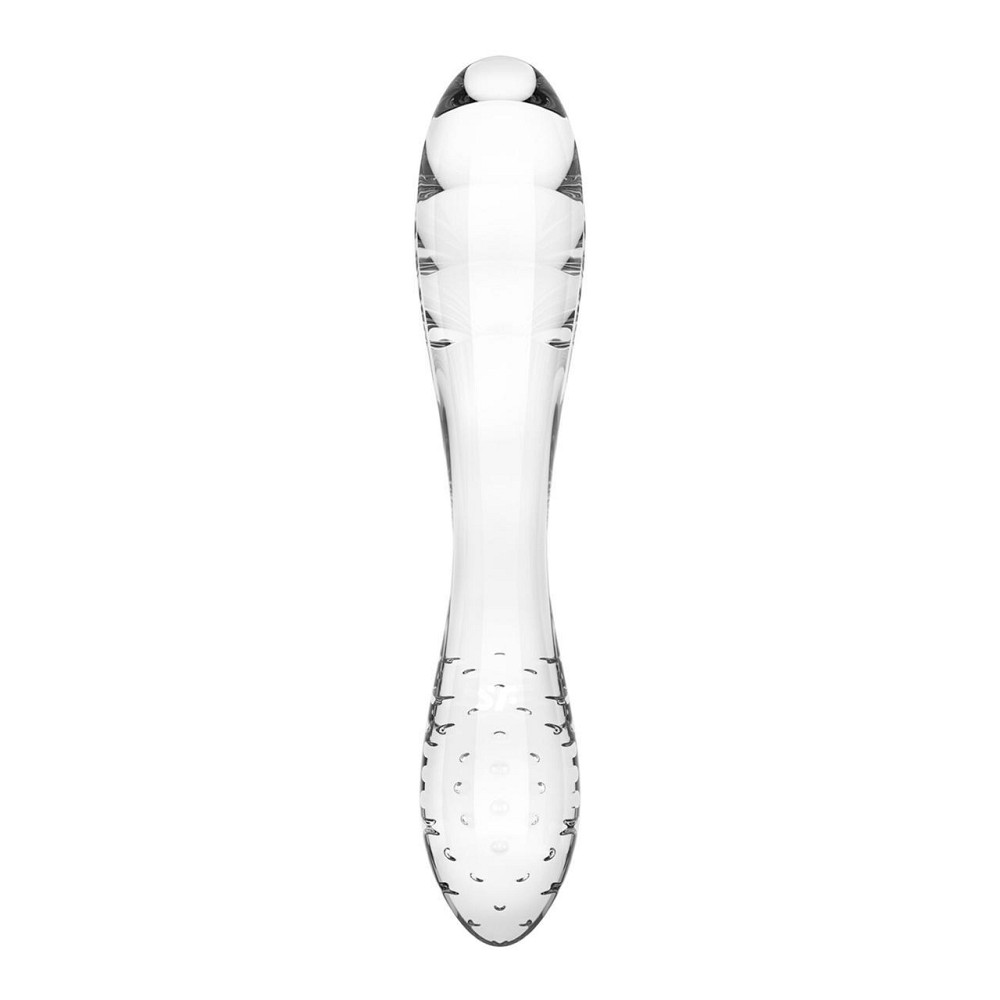 Двосторонній скляний дилдо Satisfyer Dazzling Crystal 1 Transparent, дуже міцний, без стопера Sex Aura Київ - фото 4