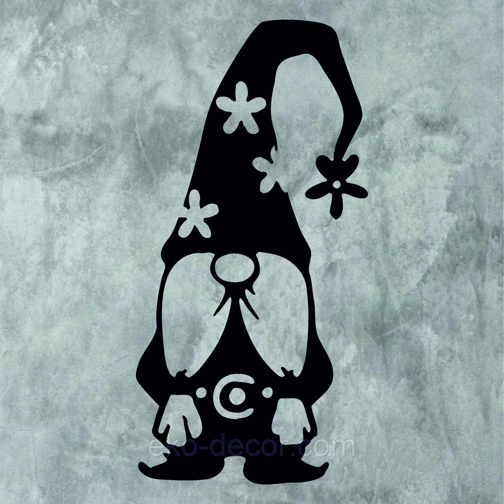 Декоративне настінне Панно «Гномік», Декор на стіну 70*34 см, Чорний Київ - фото 3