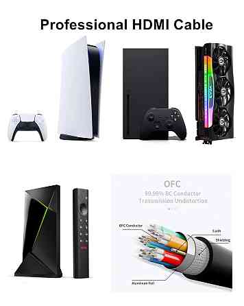 Кабель HDMI-HDMI Ubluker 10K/8K/4K, 48 Гбіт/с, 3м Луцьк