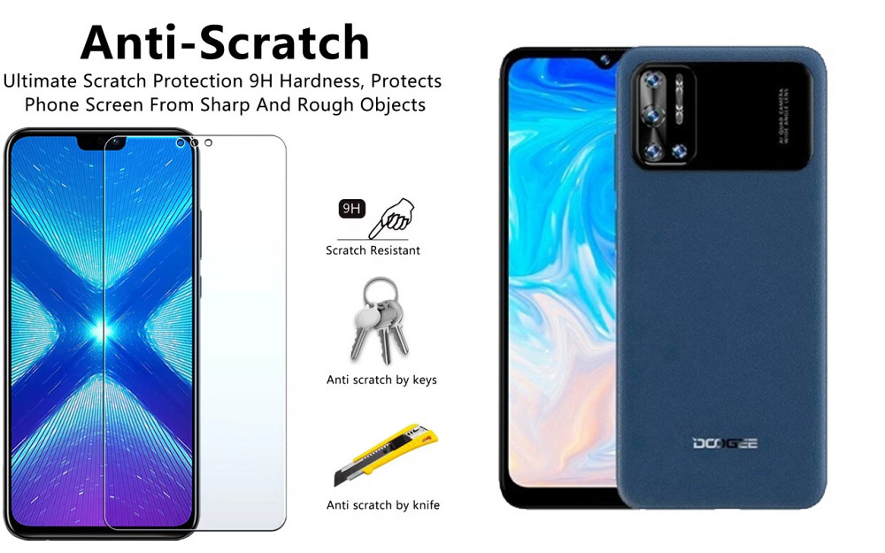 Защитное стекло NeoGlass для Doogee N40 Pro – ультрапрозрачное и устойчивое Киев - изображение 1