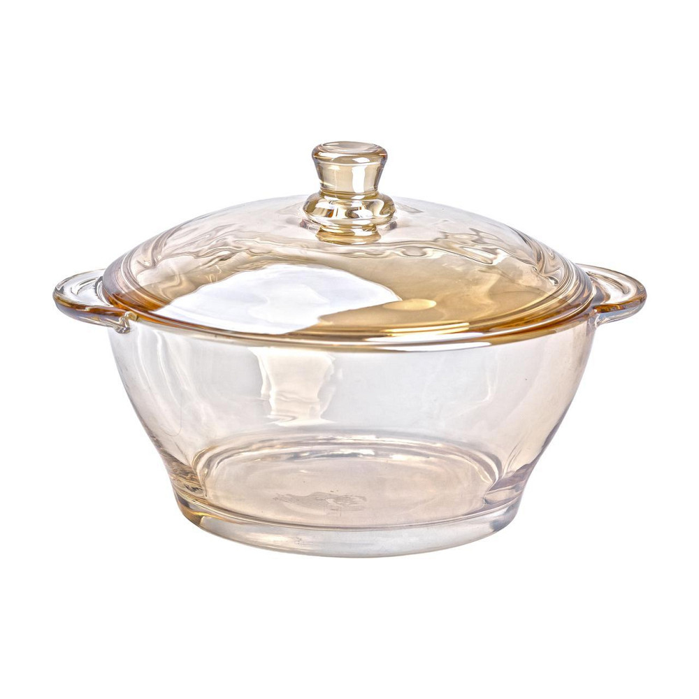 Супница с крышкой стеклянная Ø 15.5 см бульонница 1 л для горячих блюд HP-YH-5 Киев - изображение 2