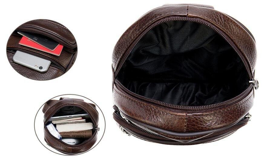 Сумка чоловіча через плече Коричнева (Vintage) Київ - фото 4