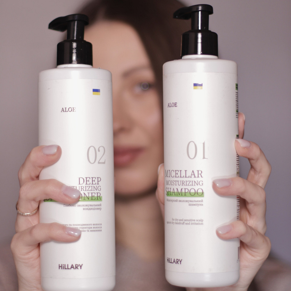 Шампунь + Кондиціонер Hillary Aloe Micellar Moisturizing, 500 мл Київ - фото 2