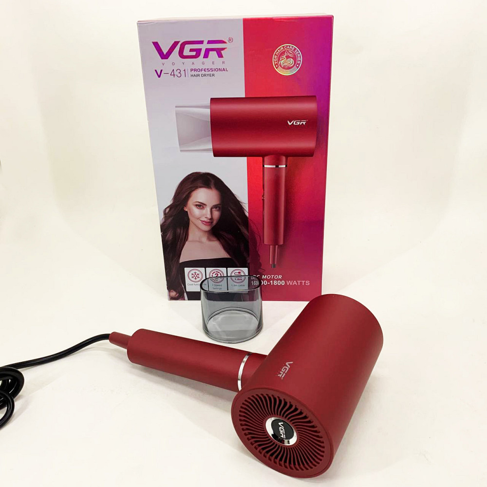 Женский мощный фен для укладки волос VGR V-431, Фен для волос с регулируемой температурой LC-11 Львов - изображение 15