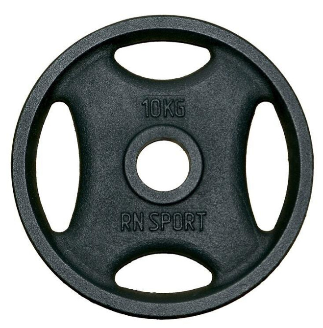 Диск чавунний 10 кг на гриф 50 мм Гантелі, гирі, штанги та диски металевий Київ - фото 1