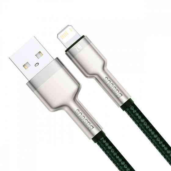 Кабель Baseus Cafule Metal Lightning 2.4A 1м чорний Львів