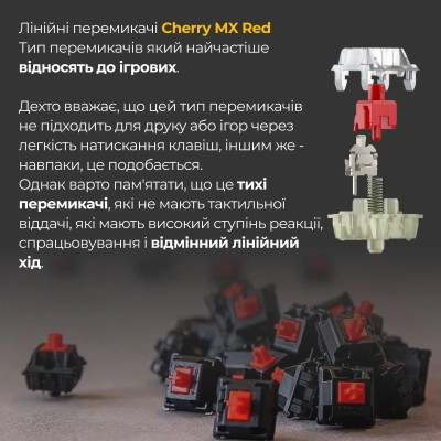 Клавіатура Ducky One 3 Mini Cherry MX Red RGB UA USB Black (DKON2161ST-RUAPXCLAWSC1) Вінниця - фото 11