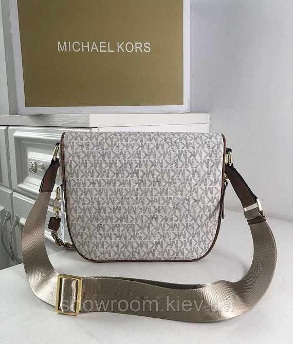 Жіноча сумка "бананка" на груди і на пояс MK Slater бежева Київ - фото 3