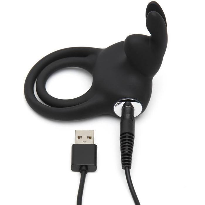 Подвійне ерекційне кільце з вібрацією Happy Rabbit Stimulating Rechargeable Rabbit Cock Ring Sex Aura Київ - фото 3