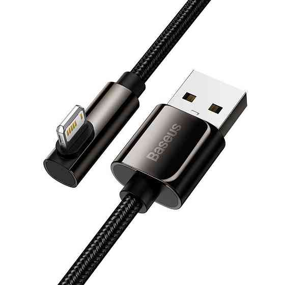 Кабель Lightning Baseus Legend Series Elbow CALCS-A01 (Чорний, 2м, 2.4A) Николаев