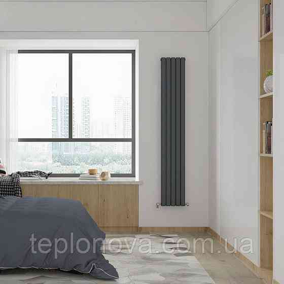 Дизайнерський радіатор 1800/295 (мм) чорний мат IDEALE JOLANDA (бокове підключення) 12 5/1800/295 Чернівці