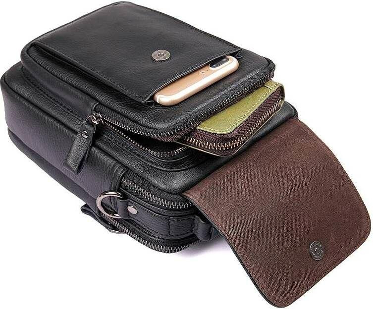 Сумка мужская Vintage 14518 Черная Киев - изображение 3