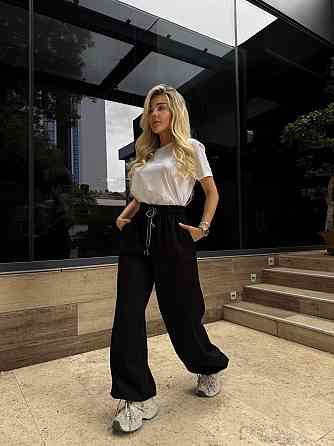 Женские стильные оверсайз брюки турецкая лакоста Одесса