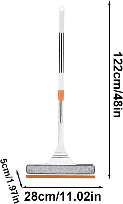 Швабра телескопическая двусторонняя 2 в 1 для окон, зеркал и вещей Вінниця - фото 3