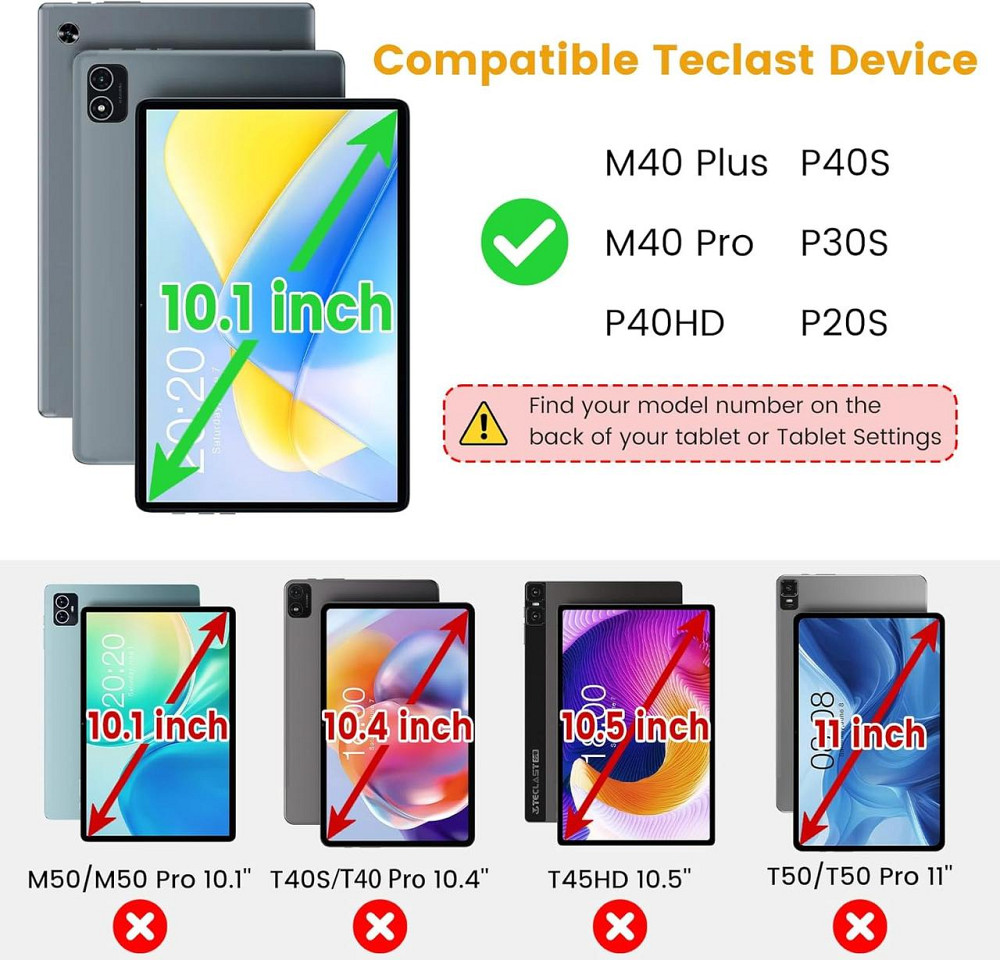 Чохол-книжка DLveer для планшета Teclast P40HD/P40S/M40 Plus/M40 Pro 10 дюймів Дніпро - фото 6