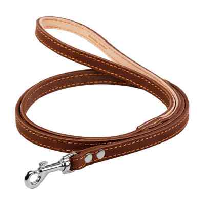Повідок для собак Collar одинарний з прошивкою Ш 12 мм Д 122 см коричневий (04486) Вінниця