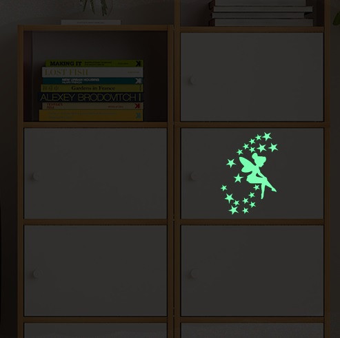 Фосфорная наклейка Фея и звездочки 10 на 10 см салатовый Киев - изображение 2