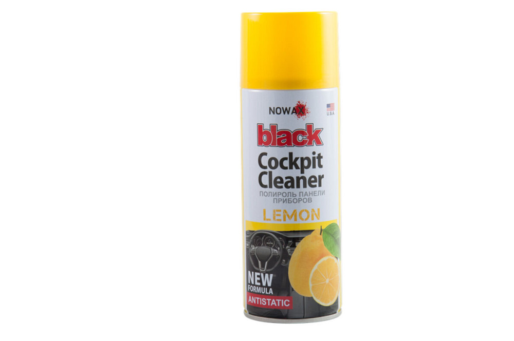 Поліроль для панелі приладів Nowax Cockpit Cleaner Spray Лимон, 450мл Київ - фото 1