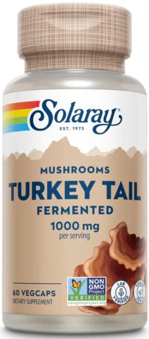 Траметес разноцветный, гриб Solaray Org Grown Fermented Turkey Tall 500mg 60 vcaps Киев - изображение 1