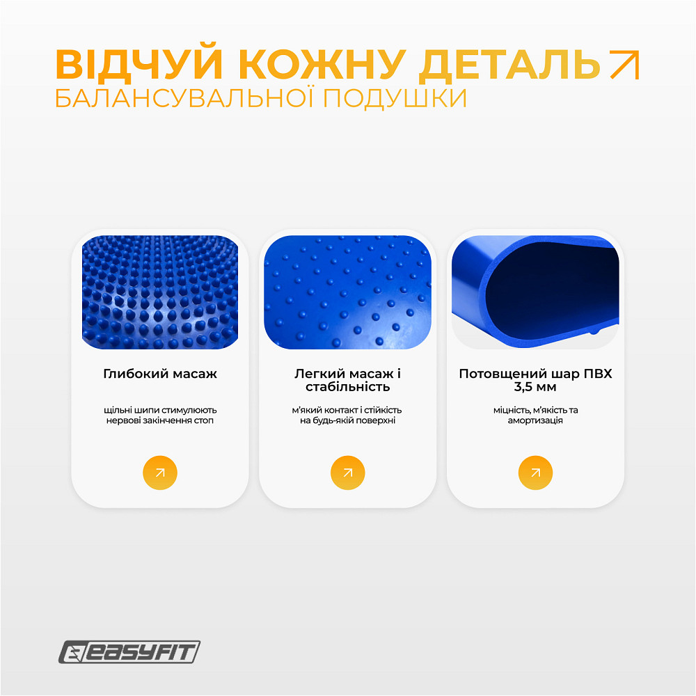 EasyFit Балансувальна масажна подушка EasyFit Синій Киев - изображение 9