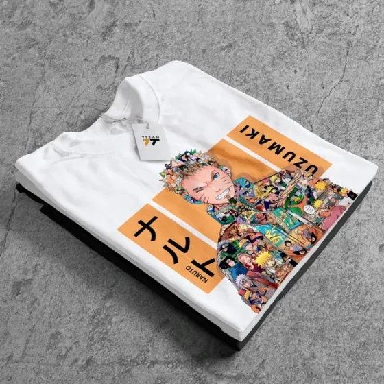 Футболка чоловіча з  принтом Наруто Манга White Edition Розмір 48 Anime0114 Дніпро