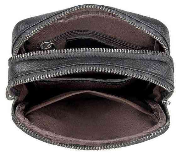 Сумка чоловіча шкіряна флотар Чорна (Vintage) Київ