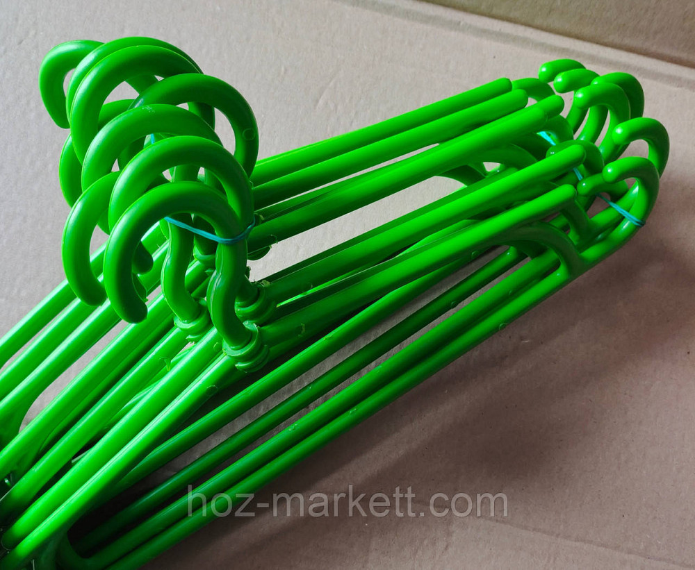 Вешалки плечики тремпель пластиковый с поворотным крючком цветной 40 см 10 шт уп Харьков - изображение 3