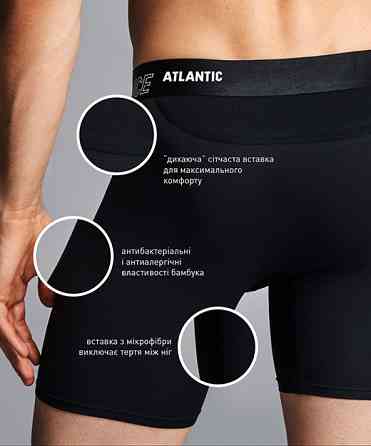 Трусы мужские боксеры Atlantic MH-1181 XL, Черный Киев