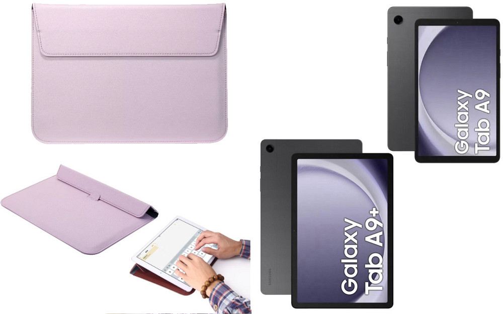 Чохол-конверт VitoCase для Samsung Galaxy Tab A9, Galaxy Tab A9+, з функцією підставки для планшета Фіолетовий Київ - фото 1